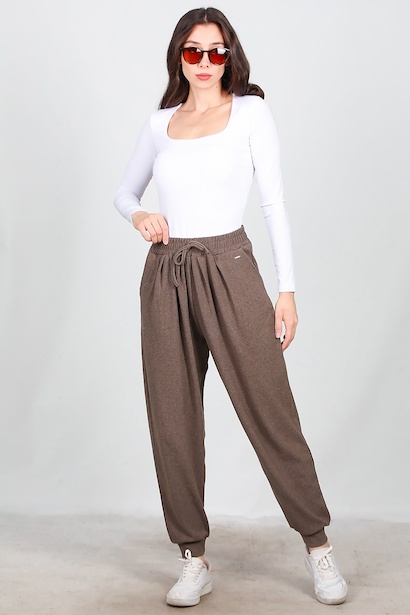 Kadın Bağcıklı Şalvar Pantolon 