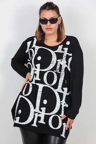 Büyük Beden Uzun Kollu Bluz 