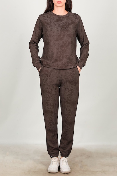 Kadın Yıkamalı Takım  Kahverengi 6