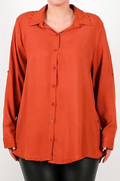 Büyük Beden Gömlek  Kiremit 6