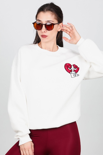 Kadın Üç İplik Kalpli Sweet 