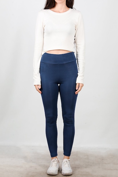 Kadın Yüksel Bel Tayt  Lacivert 6