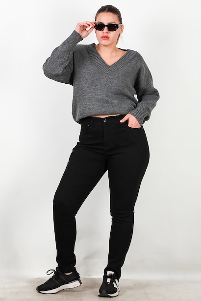 Büyük Beden Likralı Kot Pantolon 