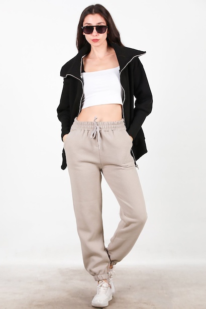 Kadın Paça Lastikli İçi Şardonlu Eşofman Altı 