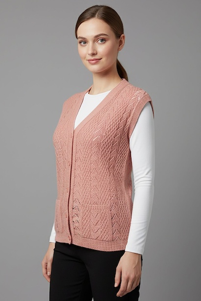 Büyük Beden Örgü Yelek 