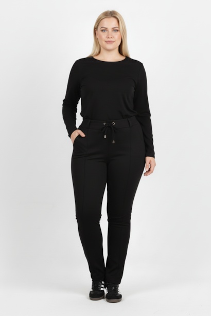 Büyük Beden Cepli Çimalı Pantolon 