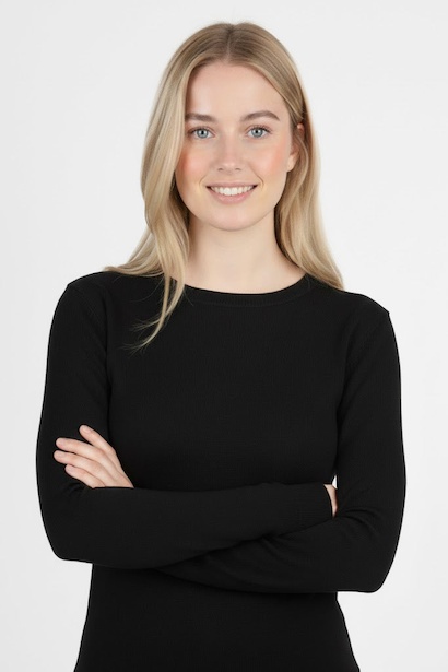 Kadın Parmak Geçmeli Bluz  Siyah 4