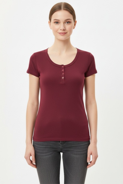 Kadın Önü Düğmeli Patlı Bady Bluz 