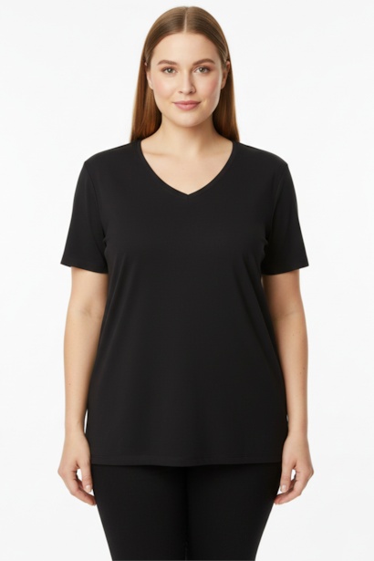 Büyük Beden Oversize V Yaka Tshırt 