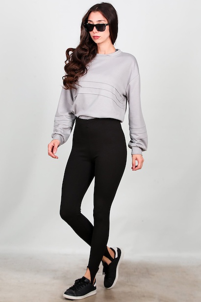 Kadın Fitilli Ayaktan Geçmeli Tayt 