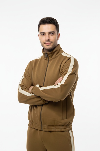 Erkek Kolları Şeritli Ceket 