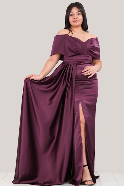 Büyük Beden Saten Abiye 