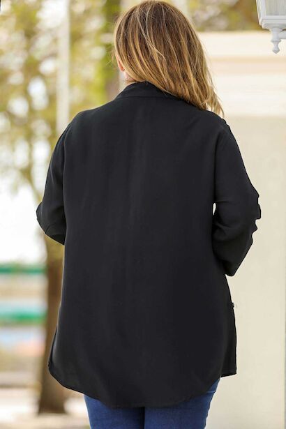 Büyük Beden Gömlek  Siyah 4