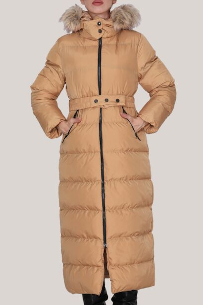 Kadın Uzun Şişme Mont Hardal 6