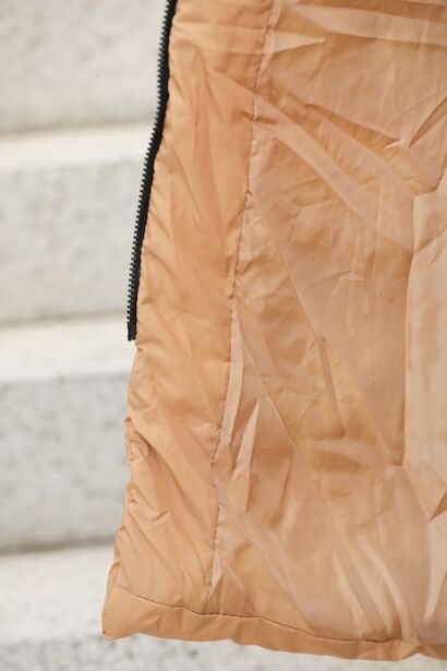 Kadın Uzun Şişme Mont  Hardal 9