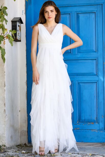 Kadın Tül Uzun Abiye 