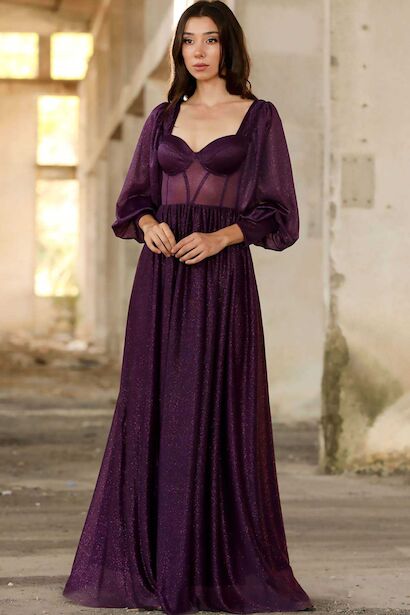 Kadın Simli Uzun Abiye 