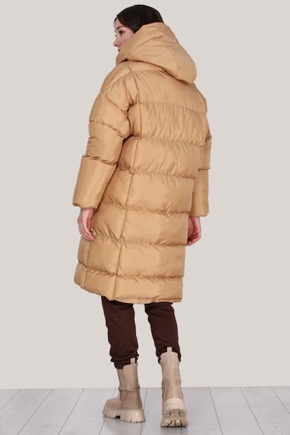Kadın Şişme Mont  Bej 6
