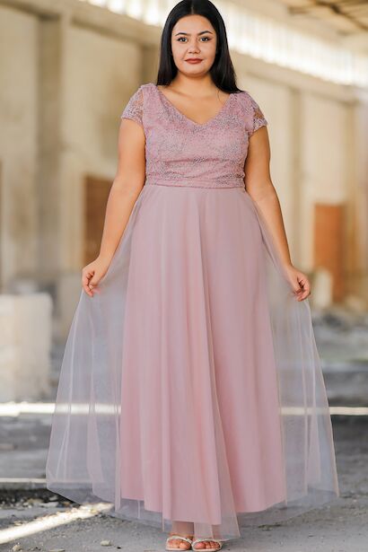 Büyük Beden Uzun Abiye 