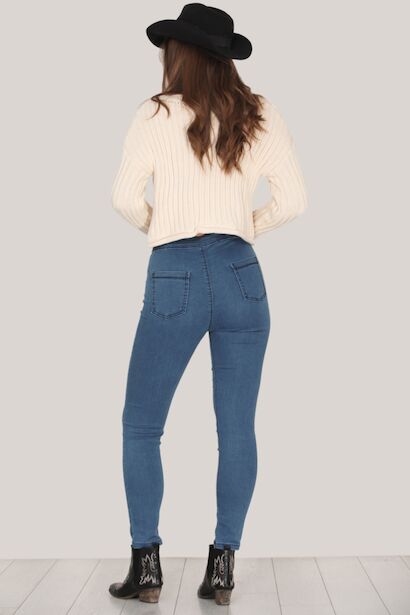 Kadın Yüksek Bel Kot Pantolon  Kot 4