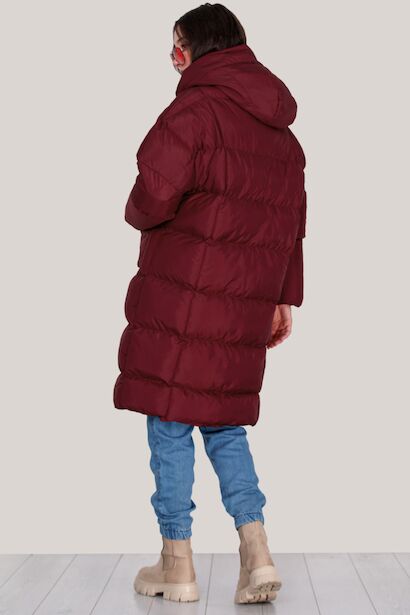 Kadın Şişme Mont Bordo 6